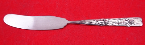 Butter Spreader flat handle w/ iris motif  6